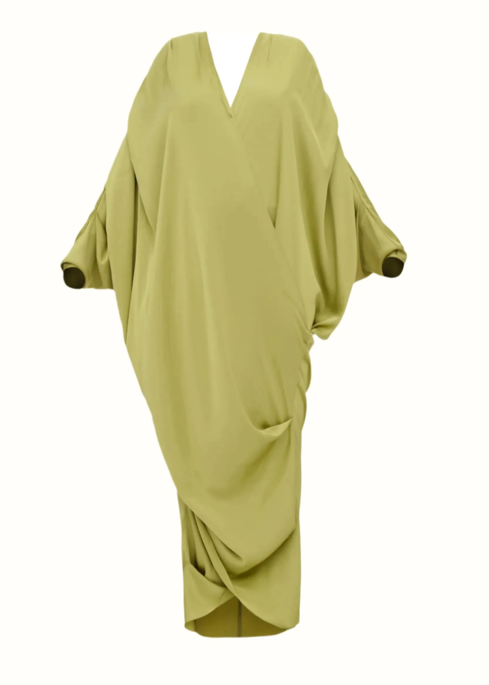 Tibara Kaftan Dress-Lime<Andrea Iyamah Sale