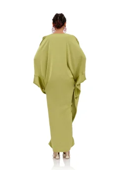 Tibara Kaftan Dress-Lime<Andrea Iyamah Sale