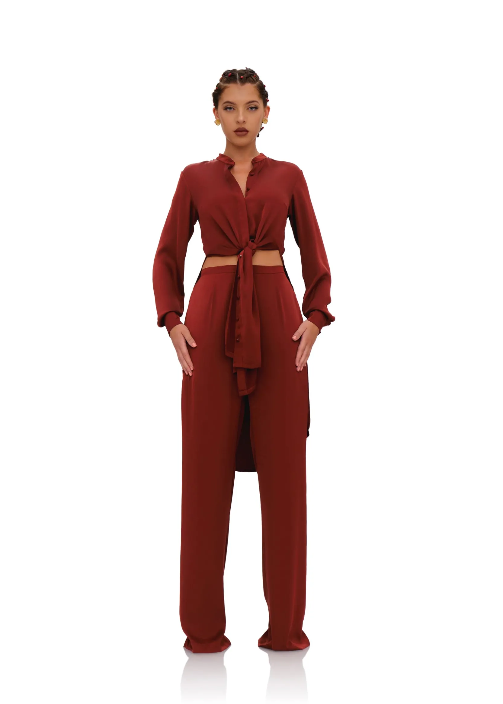 Uchi Pants-Chocolate<Andrea Iyamah Hot