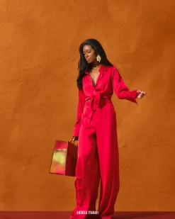 Vana Shirt-Ruby<Andrea Iyamah Sale