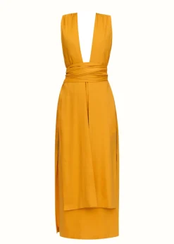 Zado Dress-Gold<Andrea Iyamah Shop