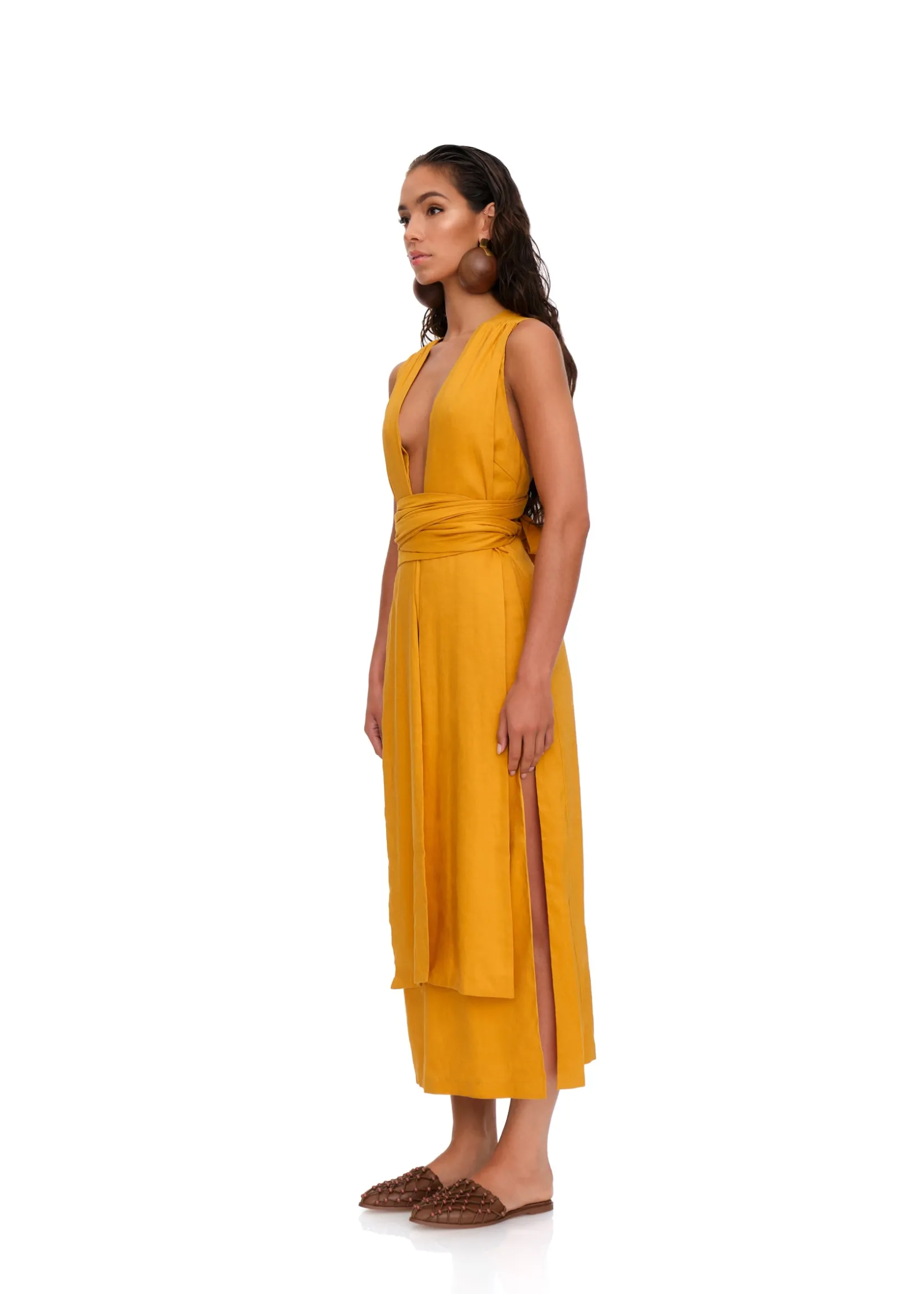 Zado Dress-Gold<Andrea Iyamah Shop