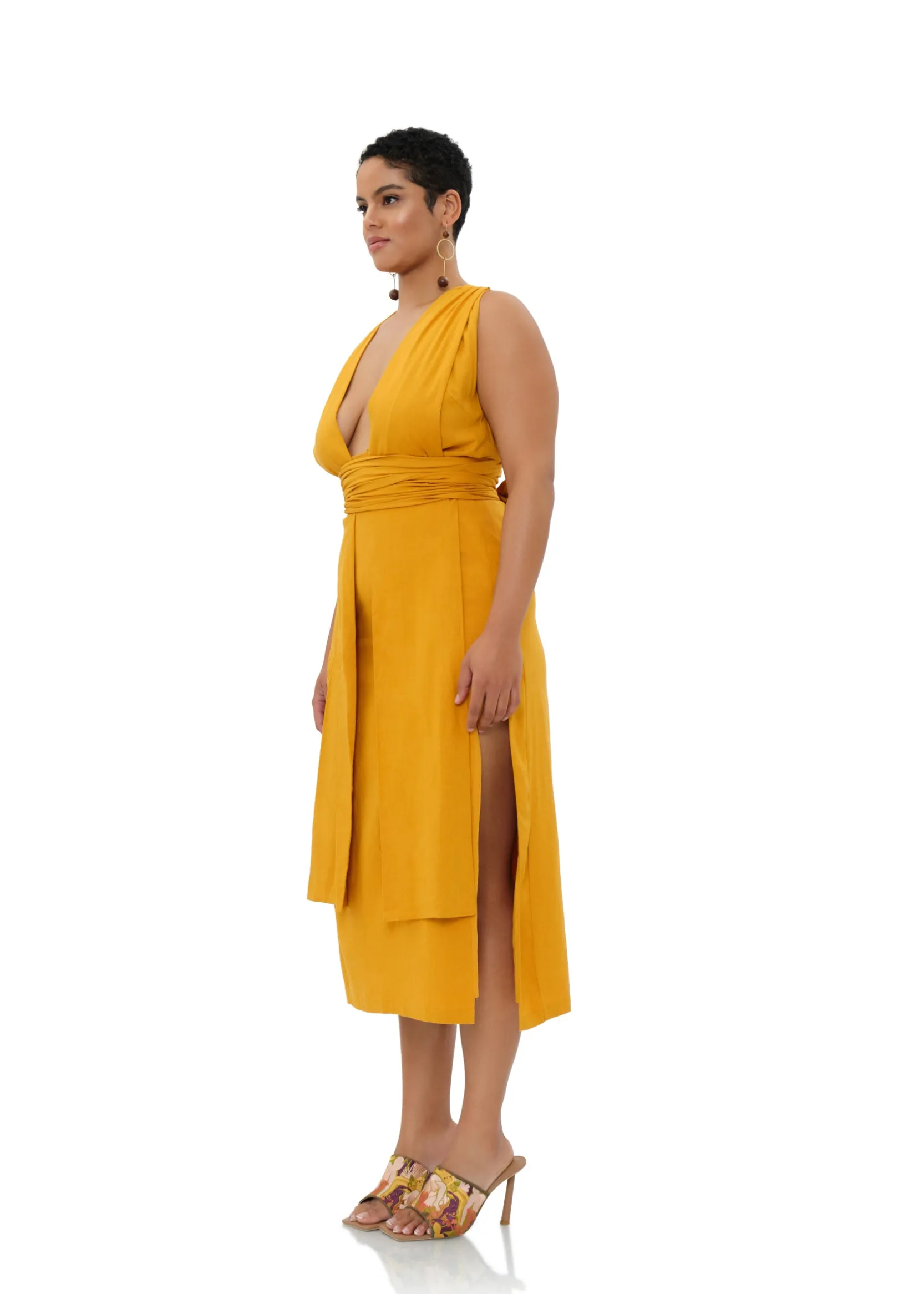 Zado Dress-Gold<Andrea Iyamah Shop